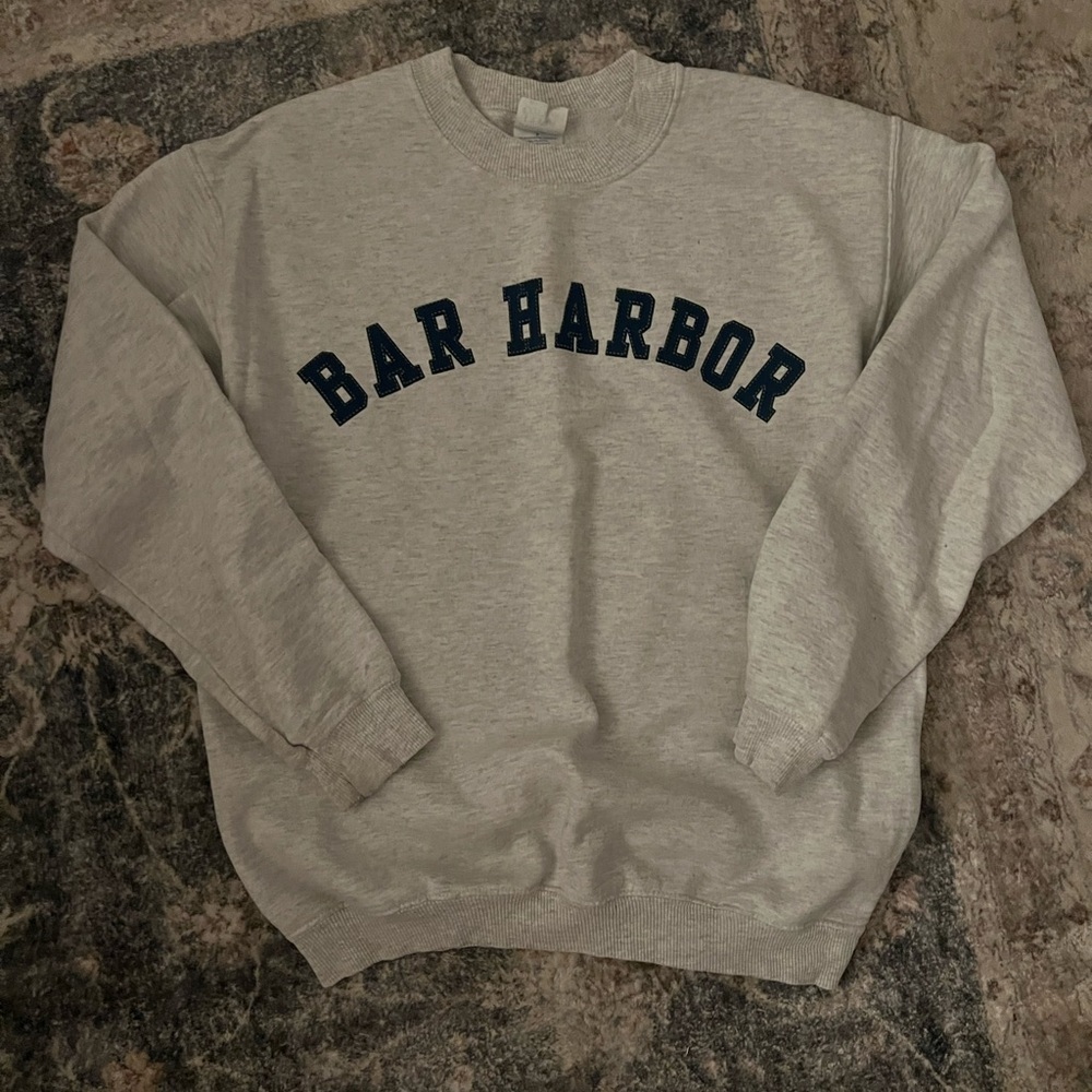 Vintage gray bar harbor crew neck